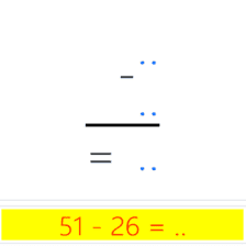 دروس وتمارين الرياضيات السنة أولى ابتدائي - التفنية الاعتيادية للطرح