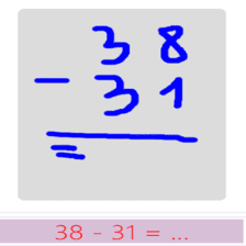 دروس وتمارين الرياضيات السنة أولى ابتدائي - التفنية الاعتيادية للطرح