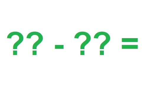 ما الفرق بين أكبر عدد مكون من رقمين وأصغر عدد مكون من رقمين؟