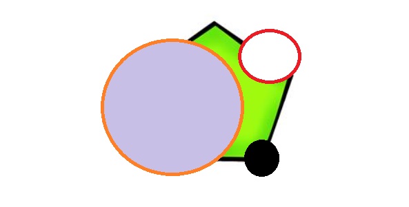 ما نوع الشكل الهندسي الملون بالأخضر ؟