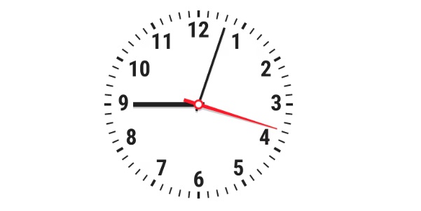 إذا دار عقرب الدقائق دورة كاملة، فكم زاوية يكون قد مرّ بها؟