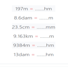 دروس وتمارين الرياضيات السنة الثالثة ابتدائي - تحويل وحدات الطول