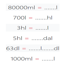 دروس وتمارين الرياضيات السنة الرابعة ابتدائي -  تحويل وحدات السعة 1 